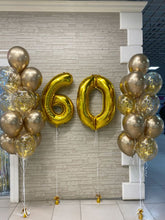 Σύνθεση Μπαλονιών Με Χρυσό - Διάφανο Latex